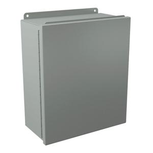 WIEGMANN B141206CHQR Enclosure, 14 x 12 x 6 Inch Size, Wall Mount, Carbon Steel, Ansi 61 Gray | CV6PKA