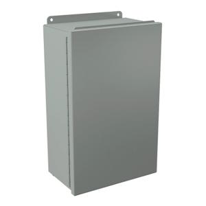 WIEGMANN B161006CH Enclosure, 16 x 10 x 6 Inch Size, Wall Mount, Carbon Steel, Ansi 61 Gray | CV6PKC