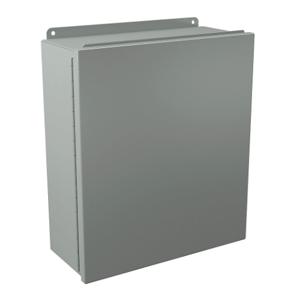 WIEGMANN B161406CHQR Enclosure, 16 x 14 x 6 Inch Size, Wall Mount, Carbon Steel, Ansi 61 Gray | CV6PKE