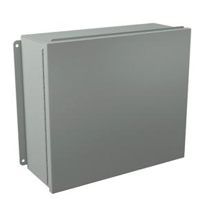 WIEGMANN B161406CHS Enclosure, 14 x 16 x 6 Inch Size, Wall Mount, Carbon Steel, Ansi 61 Gray | CV6PKF