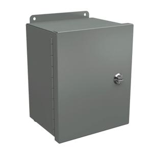 WIEGMANN BN4100806CHQT Enclosure, 10 x 8 x 6 Inch Size, Wall Mount, Carbon Steel, Ansi 61 Gray | CV6PLV