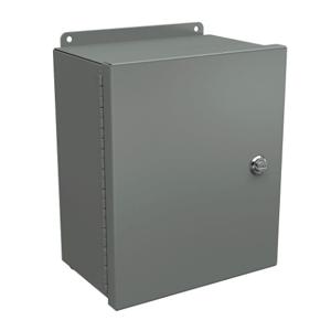 WIEGMANN BN4121006CHQT Enclosure, 12 x 10 x 6 Inch Size, Wall Mount, Carbon Steel, Ansi 61 Gray | CV6PMD