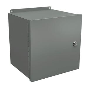 WIEGMANN BN4121210CHQT Enclosure, 12 x 12 x 10 Inch Size, Wall Mount, Carbon Steel, Ansi 61 Gray | CV6PMW