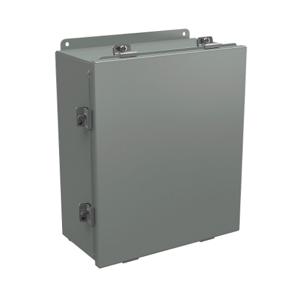 WIEGMANN BN4141206 Enclosure, 14 x 12 x 6 Inch Size, Wall Mount, Carbon Steel, Ansi 61 Gray | CV6PMZ