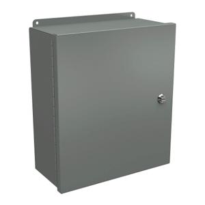 WIEGMANN BN4161406CHQT Enclosure, 16 x 14 x 6 Inch Size, Wall Mount, Carbon Steel, Ansi 61 Gray | CV6PNN