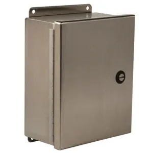 WIEGMANN BN4141208CHQTSSA Enclosure, 14 x 12 x 8 Inch Size, Wall Mount, 316L Stainless Steel | CV6PNJ