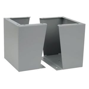 WIEGMANN FK1212 Enclosure Floor Stand, Carbon Steel, Ansi 61 Gray Polyester Powder, 10 Gauge, 12 Inch Ht | CV3PDH 2VE21