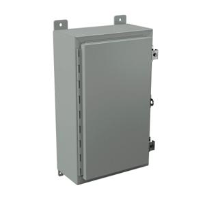 WIEGMANN N12201206 Enclosure, 20 x 12 x 6 Inch Size, Wall Mount, Carbon Steel, Ansi 61 Gray | CV6PPB