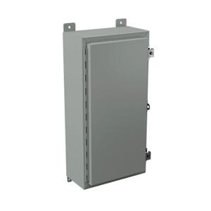 WIEGMANN N12241206 Enclosure, 24 x 12 x 6 Inch Size, Wall Mount, Carbon Steel, Ansi 61 Gray | CV6PPH