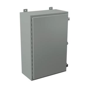 WIEGMANN N12302010 Enclosure, 30 x 20 x 10 Inch Size, Wall Mount, Carbon Steel, Ansi 61 Gray | CV6PPT