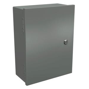 WIEGMANN N1C121606LP Enclosure, 16 x 12 x 6 Inch Size, Wall Mount, Carbon Steel, Ansi 61 Gray | CV6PPX