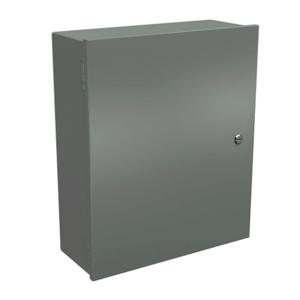 WIEGMANN N1C202408LP Enclosure, 24 x 20 x 8 Inch Size, Wall Mount, Carbon Steel, Ansi 61 Gray | CV6PQE