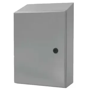 WIEGMANN N412161206CST Sloped Top Enclosure, 1/4 Turn Latch, 16 Inch Nominal Enclosure Height | CV3PTZ 2HAX2