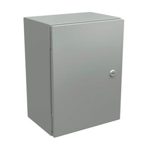 WIEGMANN N412161208CLG Enclosure, 16 x 12 x 8 Inch Size, Wall Mount, Carbon Steel, Ral 7035 Light Gray | CV6PRD