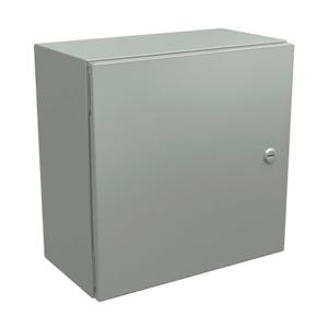 WIEGMANN N412161608CLG Enclosure, 16 x 16 x 8 Inch Size, Wall Mount, Carbon Steel, Ral 7035 Light Gray | CV6PRU