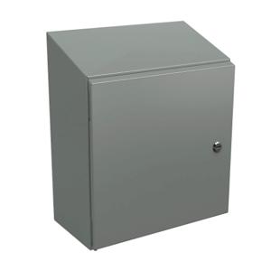 WIEGMANN N412161608CST Sloped Top Enclosure, 1/4 Turn Latch, 16 Inch Nominal Enclosure Height | CV3PRW 2HAX3