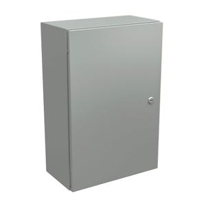 WIEGMANN N412241608CLG Enclosure, 24 x 16 x 8 Inch Size, Wall Mount, Carbon Steel, Ral 7035 Light Gray | CV6PVA