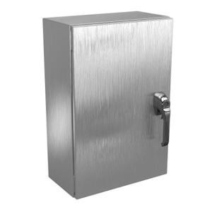 WIEGMANN N412241608SS3PTC Enclosure, 24 x 16 x 8 Inch Size, Wall Mount, 304 Stainless Steel | CV6PVB