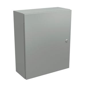 WIEGMANN N412242008CLG Enclosure, 24 x 20 x 8 Inch Size, Wall Mount, Carbon Steel, Ral 7035 Light Gray | CV6PVJ