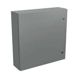 WIEGMANN N412242406C Enclosure, 24 x 24 x 6 Inch Size, Wall Mount, Carbon Steel, Ansi 61 Gray | CV6PVW