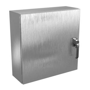 WIEGMANN N412242408SS3PTC Enclosure, 24 x 24 x 8 Inch Size, Wall Mount, 304 Stainless Steel | CV6PWC