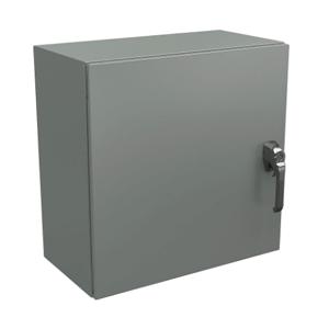 WIEGMANN N4122424123PTC Enclosure, 24 x 24 x 12 Inch Size, Wall Mount, Carbon Steel, Ansi 61 Gray | CV6PWL