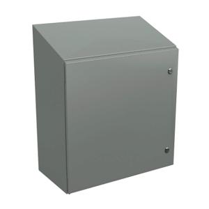 WIEGMANN N412242412CST Sloped Top Enclosure, 1/4 Turn Latch, 24 Inch Nominal Enclosure Height | CV3PTF 2HAY1