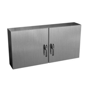 WIEGMANN N412D244808SSC Enclosure, 24 x 48 x 8 Inch Size, Wall Mount, 304 Stainless Steel | CV6PYX