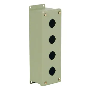 WIEGMANN PB10 Pushbutton Enclosure, 10 Holes, 30mm, 25 x 3 x 3 Inch Size, Wall Mount, Carbon Steel | CV6PZK