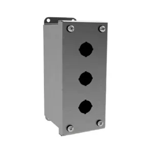 WIEGMANN PBGX2SS Pushbutton Enclosure, 2 Holes, 22mm, 5 x 3 x 4 Inch Size, Wall Mount, 304 Stainless Steel | CV6QAJ