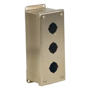 WIEGMANN PBSS6A Pushbutton Enclosure, 6 Holes, 30mm, 10 x 6 x 3 Inch Size, Wall Mount | CV6QBD