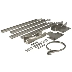 WIEGMANN PMKLRGSS Pole Mounting Kit, 14 Inch Or Less, 304 Stainless Steel Components | CV6UED