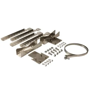 WIEGMANN PMKSMLSS Pole Mounting Kit, 14 Inch Or Less, 304 Stainless Steel Components | CV6UEF