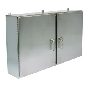 WIEGMANN SSN4244808WF3PT Enclosure, 24 x 48 x 8 Inch Size, Wall Mount, 304 Stainless Steel | CV6RJG