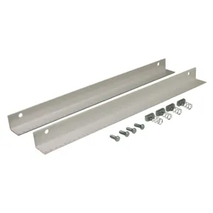 WIEGMANN WA72rp24F6 Enclosure Half-Length Rack Mounting Angle, White, Polyester Powder Finish, Pack Of 2 | CV6LPM