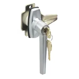 WIEGMANN WAL2B Enclosure Latch, Keylocking, 1/4-Turn Handle, 3-Point, Plated Steel | CV6THD