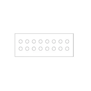 WIEGMANN WPBA16 Pushbutton Consolet, 16 Holes, 30mm, 7 x 20 x 7 Inch Size, Wall Mount, Carbon Steel | CV6NQR