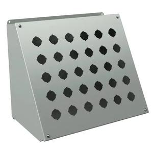 WIEGMANN WPBA30 Pushbutton Consolet, 30 Holes, 30mm, 14 x 15 x 10 Inch Size, Wall Mount, Carbon Steel | CV6NQW