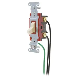 HUBBELL WIRING DEVICE-KELLEMS 1222PWLA Toggle Switch, Double Pole, 20A, 120/277VAC | BD2MKN