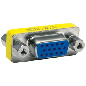 HUBBELL WIRING DEVICE-KELLEMS 15GC10 Av Connector, D Sub, 15 Pin, Gender Changer Bulk Connector, 10 Pk | CE6NLR