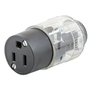 HUBBELL WIRING DEVICE-KELLEMS 515LC Connector, 15A 125V, 5-15R, Illuminated | CE6QXZ