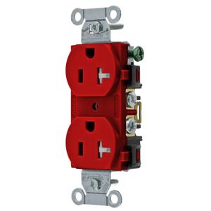 HUBBELL WIRING DEVICE-KELLEMS 5352RTR Gerade Steckdose, Duplex, 20 A 125 V, Rot | CE6QQV