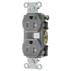 HUBBELL WIRING DEVICE-KELLEMS 8300GYTRA Receptacle 125v 20a 1 Hp | AF9LHF 30CZ70