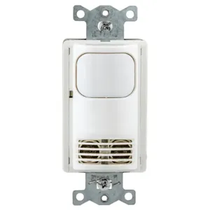 HUBBELL WIRING DEVICE-KELLEMS AD2000W1N Sensor Switch, Occupancy/VACancy, Dual Tech, 1 Relay, White, No Buttons | AH6PRJ 36DZ90