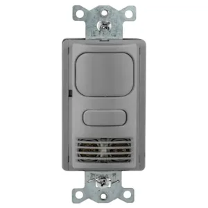 HUBBELL WIRING DEVICE-KELLEMS AD2001GY1 Sensor Switch,VACancy, Dual Tech, 1 Relay, Withphotocell, Gray | BD4PFA