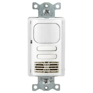 HUBBELL WIRING DEVICE-KELLEMS AD2240W2 Occupancy/VACancy Sensor Switch, Adaptive Dual Technology, 24VDC, White | BD4QMW