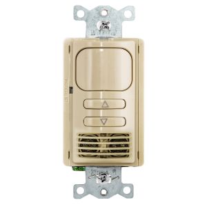 HUBBELL WIRING DEVICE-KELLEMS ADD2000I1 Occupancy Sensor Switch, Selectable Auto/Manual On, 1-Relay, 120/277VAC, Ivory | CE6RMC