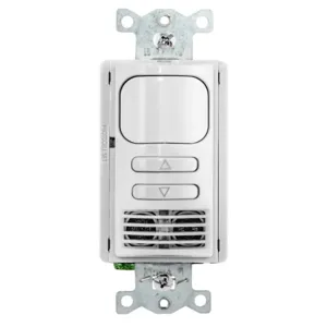 HUBBELL WIRING DEVICE-KELLEMS ADD2001W1 Occupancy Sensor Switch, Manual On, 1-Relay, 120/277VAC, White | CE6RMJ