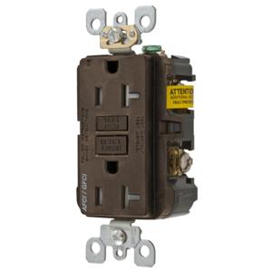 HUBBELL WIRING DEVICE-KELLEMS AFGF20TR Afci Receptacle, 20A, Brown | BD4NRG