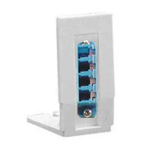 HUBBELL WIRING DEVICE-KELLEMS AMOLCQSAQ Fiber Optic Housing Bracket, Zircon Sleeve, Aqua | CE6PPM